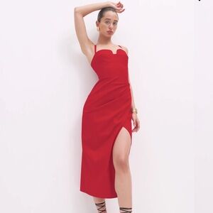 Reformation Alfred Dress Cherry sz. 12